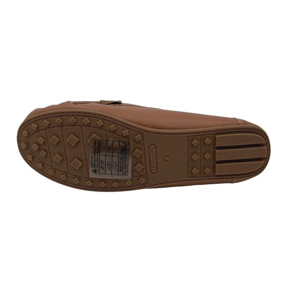 Aerosoles Womens Loafers Size 7.5-9 Wide Cognac Vegan Leather Cushioned Shoes - Picture 10 of 15